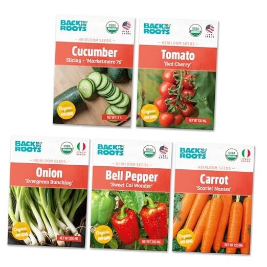 Organic Vegetable Seeds Variety (5-Pack)