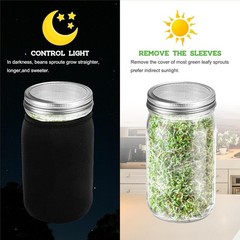 Organic Seed Sprouting Jar Kit – 2 5.7 x 7.67 x 9.44 inches, Stainless Steel