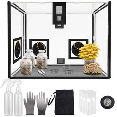 Large Still Air Box for Mushroom Cultivation – 31.5″x20.5″ Grow Tent Kit with Fl