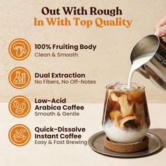 Mushroom Coffee (40 Servings) 12 Adaptogenic Mushrooms, Lion’s Mane, Cordyceps,