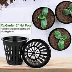 2 Inch Net Cup Pots for Hydroponics Orchids Mesh Baskets with Wide Lip, 50Pack