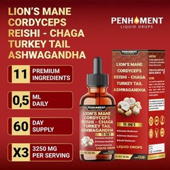 Cognitive Function Boost – 11-in-1 Mushroom Liquid Drops for Daily Use
