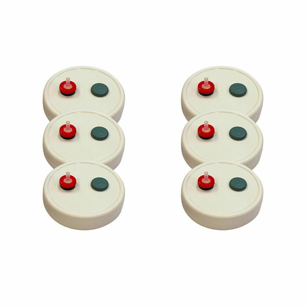 6pk Mushroom Grain Spawn Injectable Mason Jar Lid Autoclave 70mm Regular Cap