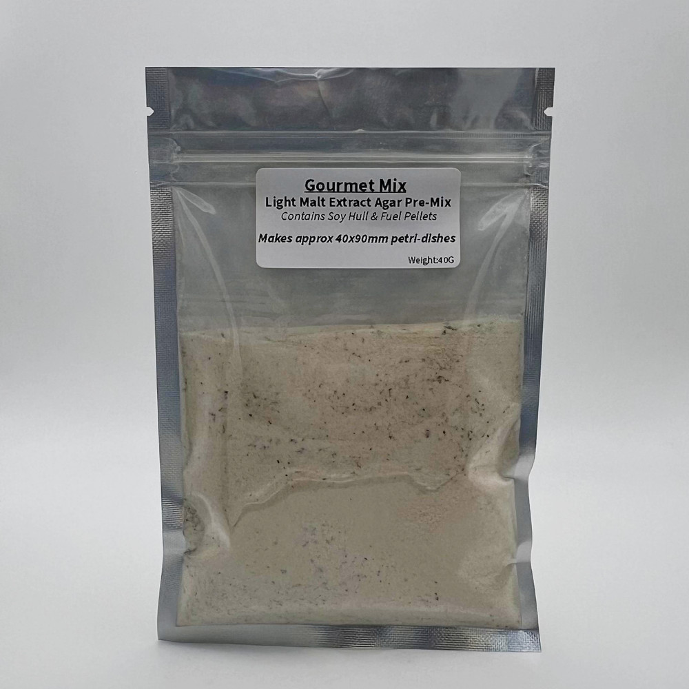 Gourmet Mix Light Malt Extract Agar Pre-Mix Mushroom media | 40 grams per pouch