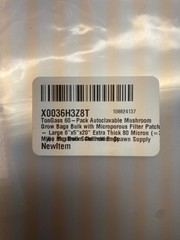 Mushroom Bags Grow Grain Substrate Mycelium Sealable Bag 60 count