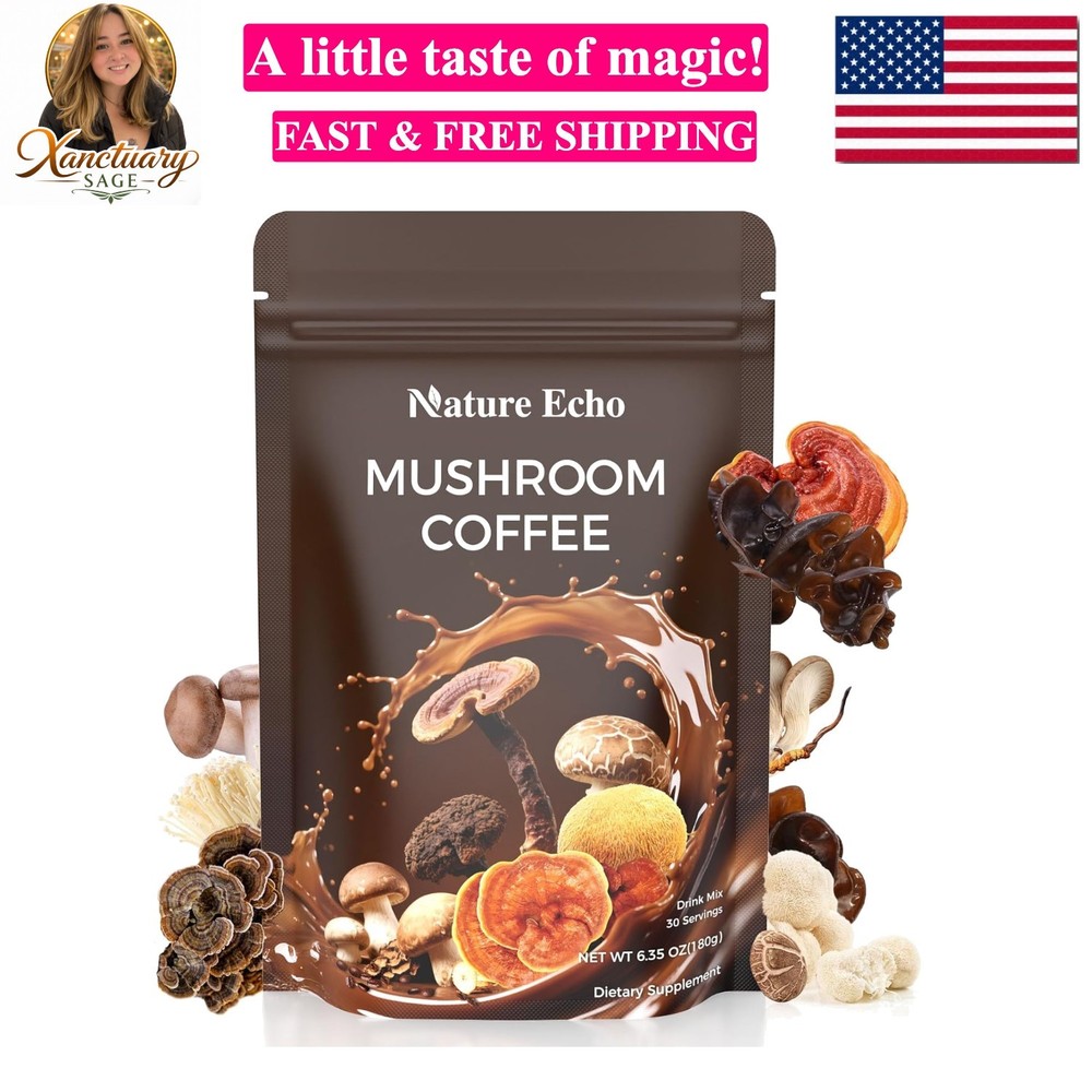 Mushroom Coffee 11 in 1 Mushrooms with Ashwagandha, Lion’s Mane, Reishi, Cord…