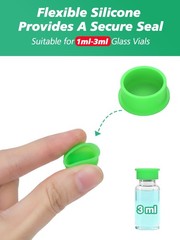 3ml Silicone Peptide Vial Caps, 14 Pcs Reusable Protective Covers 3ml_14pcs