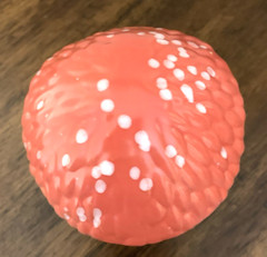 Glazed Resin/Ceramic Mushrooms, Set of 2, New
