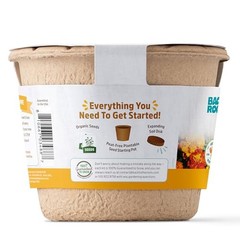 Organic Marigold Flower Grow Kit with Plantable Starting Marigold Flower Kit