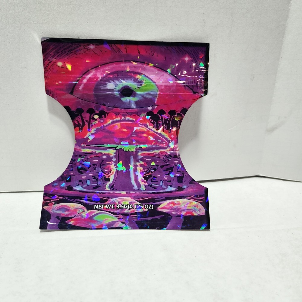 Mushroom Holographic Eyeball 3.5 Bag 100 Pieces Total Comes Empty