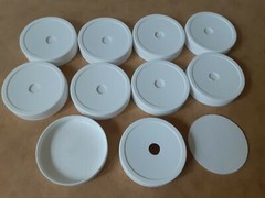 10 Mushroom Spawn Lids with Synthetic Filter Disc, Regular Mouth, 1/2in hole SFD