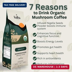 Organic Mushroom Coffee Ground with Lion’s Mane, Chaga, Turkey Tail & Nigella Se