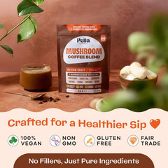 Pella Mushroom Mushroom Coffee – Lions Mane Reishi Chaga Cordyceps Shiitake
