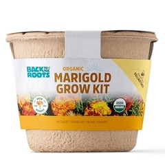 Organic Marigold Flower Grow Kit with Plantable Starting Marigold Flower Kit