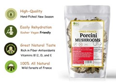 Orgnisulmte Dried Porcini Mushrooms New Season French 3 Ounce (Pack of 1)
