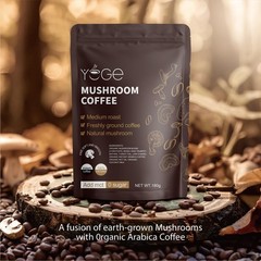 Mushroom Coffee, Instant Coffee with Cordyceps, Reishi, King black