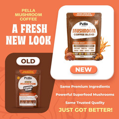 Pella Mushroom Mushroom Coffee – Lions Mane Reishi Chaga Cordyceps Shiitake