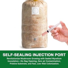 20 Pack Mushroom Grow Bags – 6 Mil Polypropylene, 8″x5″x20″, Filter Patch & Inje