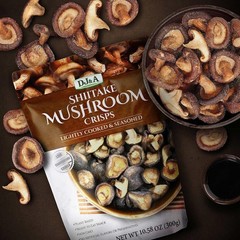 Delicious Lightly Cooked Shiitake Mushroom Crisps – Nutritious 10.58 Ounce Bag