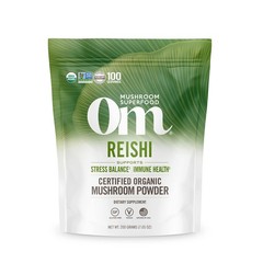 Om Mushroom Superfood Reishi Organic 7.05 Ounce (Pack of 1), No Color