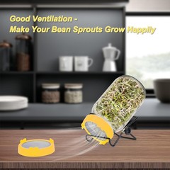 Sprouting Lids Growing Kit, Screen Sprout Lids with Stand, Sprouting jar kit …