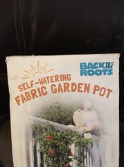 New Back to the Roots Charcoal Grey Self-Watering Fabric Garden Pot
