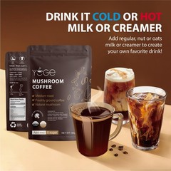 Mushroom Coffee, Instant Coffee with Cordyceps, Reishi, King black
