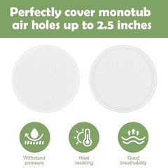 24 Adhesive Monotub Filter Disks, 2.5″ Size for Enhanced Mushroom Cultivation