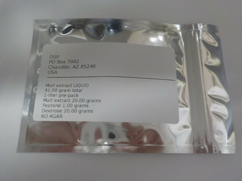 Malt Extract for LIQUID cultures – 41 grams (1 liter) for growing mushrooms