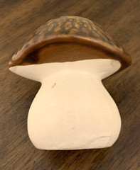 Glazed Resin/Ceramic Mushrooms, Set of 2, New
