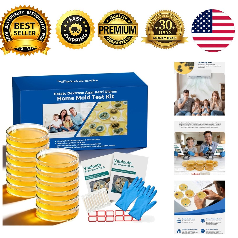 12 Packs Agar Petri Dishes Home Mold Kit, Science Project Kit, Mushroom Grow…