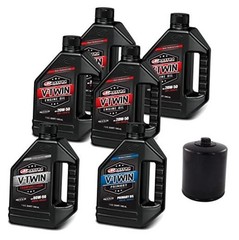 V-Twin Oil Change Kit Synthetic w/Black Filter, Twin Cam