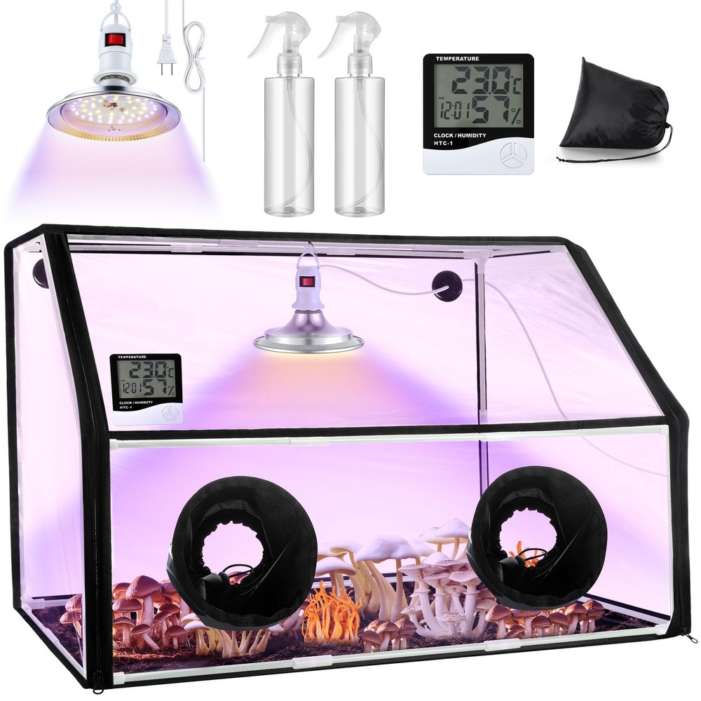 Meonum Large Still Air Box Mushroom Grow Tent, 30x20x20 in Mycology Clear