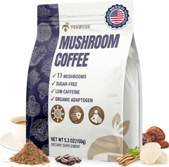 Mushroom Coffee, 11 Superfood Mushrooms Includes Lion’S Mane, Reishi, Chaga & As