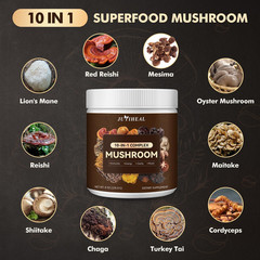 10-In-1 Mushroom Powder, Mushroom Complex – Lions Mane, Reishi, Shiitake, Chaga,