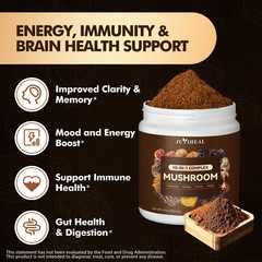 10-In-1 Mushroom Powder, Mushroom Complex – Lions Mane, Reishi, Shiitake, Chaga,