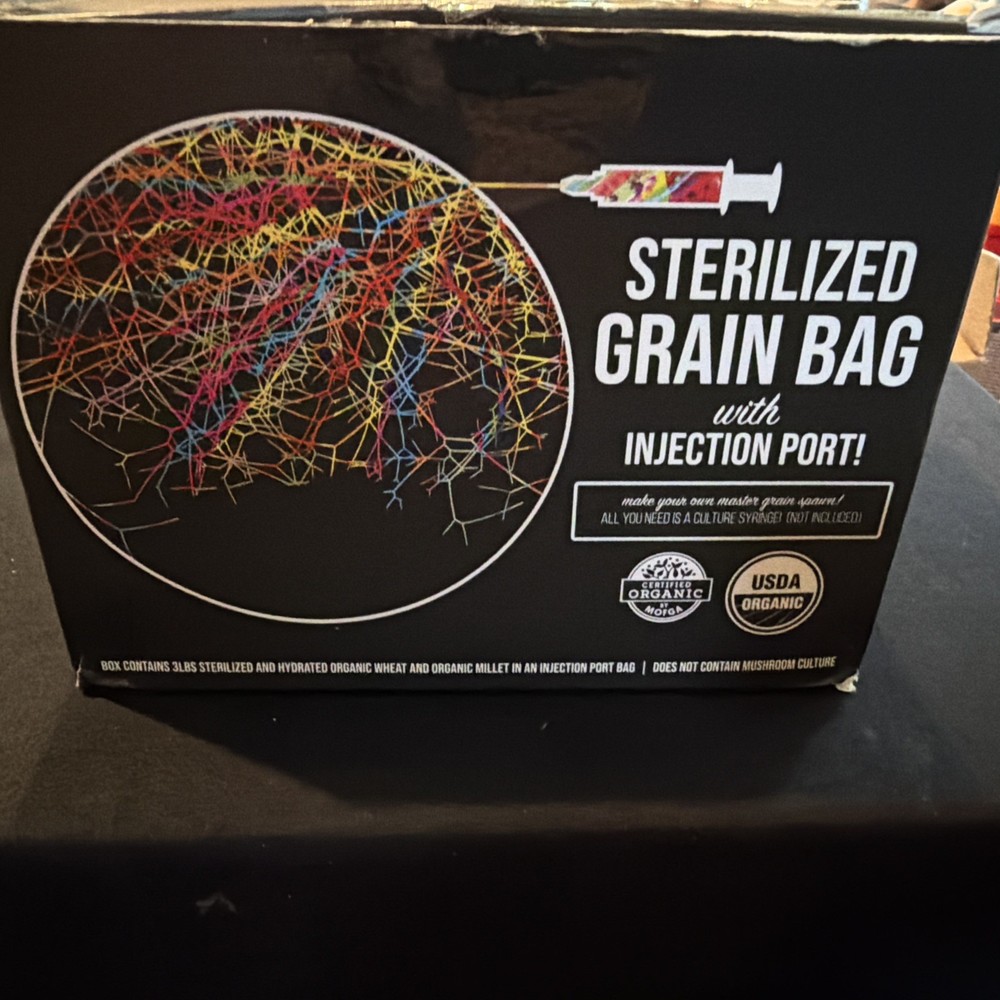🍄‍🟫North Spore 3lb ORGANIC Sterilized Grain Bag with Injection Port, NEW 🍄‍🟫