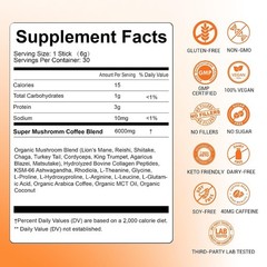 Mushroom Coffee with 9 Adaptogenic Mushrooms, Collagen, Lion’s Mane, KSM-66 A…