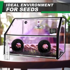 Meonum Large Still Air Box Mushroom Grow Tent, 30x20x20 in Mycology Clear
