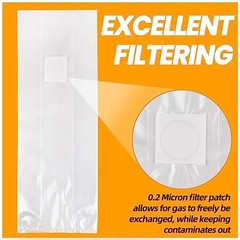 100PCS Mushroom Growing Bags – 8″x5″x20″ Thick, Durable & Tear Resistant, High P