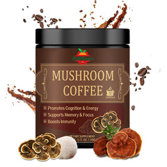 Mushroom Coffee – 5 Mushroom Adaptogen Mix – Lion’S Mane Mushroom, Reishi, Cordy