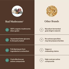 Real Mushrooms 5 Defenders – Adaptogenic 90 Count (Pack of 1), Brown