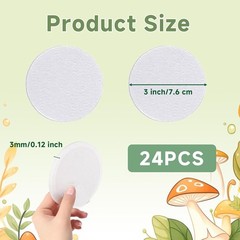 Mushroom Growing Filter Disks 3 inch 24pcs Adhesive Monotub Filters