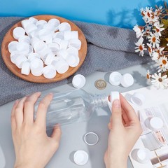 50Pcs Plastic Bottle Caps White Screw-On Cap 28.5mm Inner Diameter Bottle Jug…