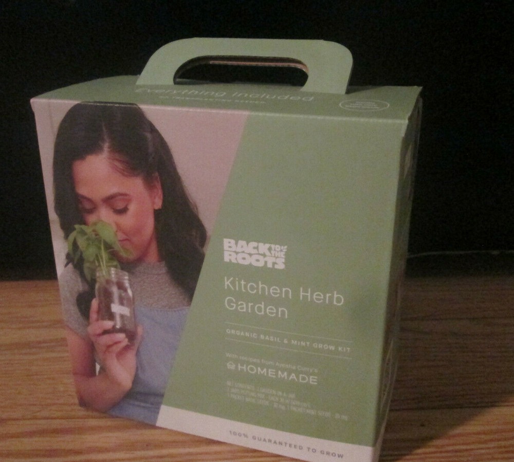 Kitchen Herb Garden – Back To The Roots – Organic Basil and Mint Grow Kit