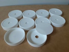 10 Mushroom Spawn Lids with Synthetic Filter Disc, Regular Mouth, 1/2in hole SFD