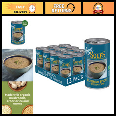 Gluten Free Mushroom Bisque with Porcini – 14oz Pack of 12 – Gourmet Soup