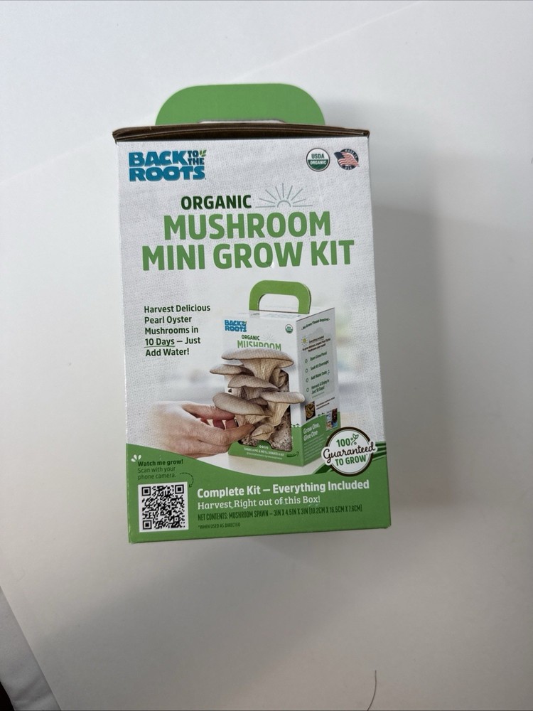 Back to the Roots Organic Mushroom Mini Grow Kit Pearl Oyster New