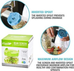 Bean Screen Sprouts Growing Kit – Sprouting Lids & Sprout Mixes Microgreens G…