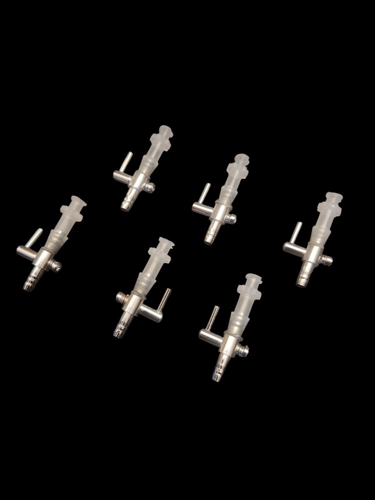 Mushroom Liquid Culture Jar Lid Modified Stainless Steel Valves, Set of 6